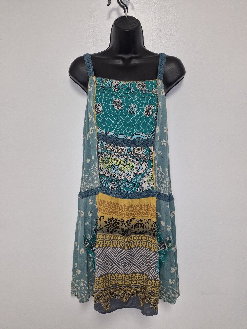 Anthropologie Tiny Boho Lagenlook Mini Dress sz S